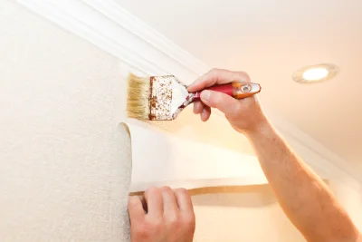 Pose de papier peint à Loc-Envel — revêtements muraux et toiles de verre